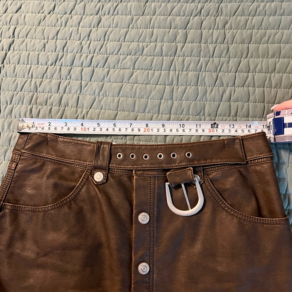 We The Free Dark Brown Button-Front Pencil Skirt - Picture 5 of 12